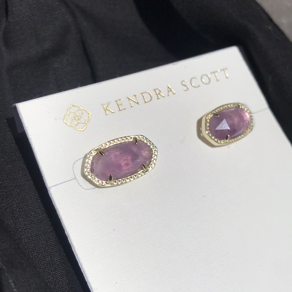 Kendra Scott Jewelry - Ellie Gold Stud Earrings in Amethyst
